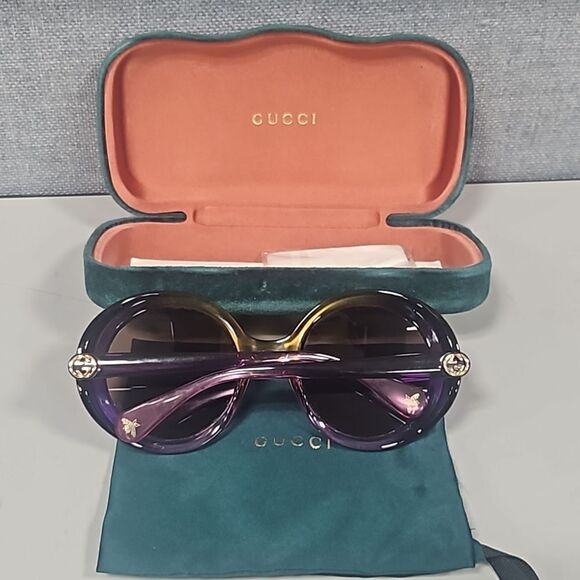💛GUCCI 53mm Oversized Core 53MM Round Shield Sunglasses💛 PreOwned - Picture 2 of 7